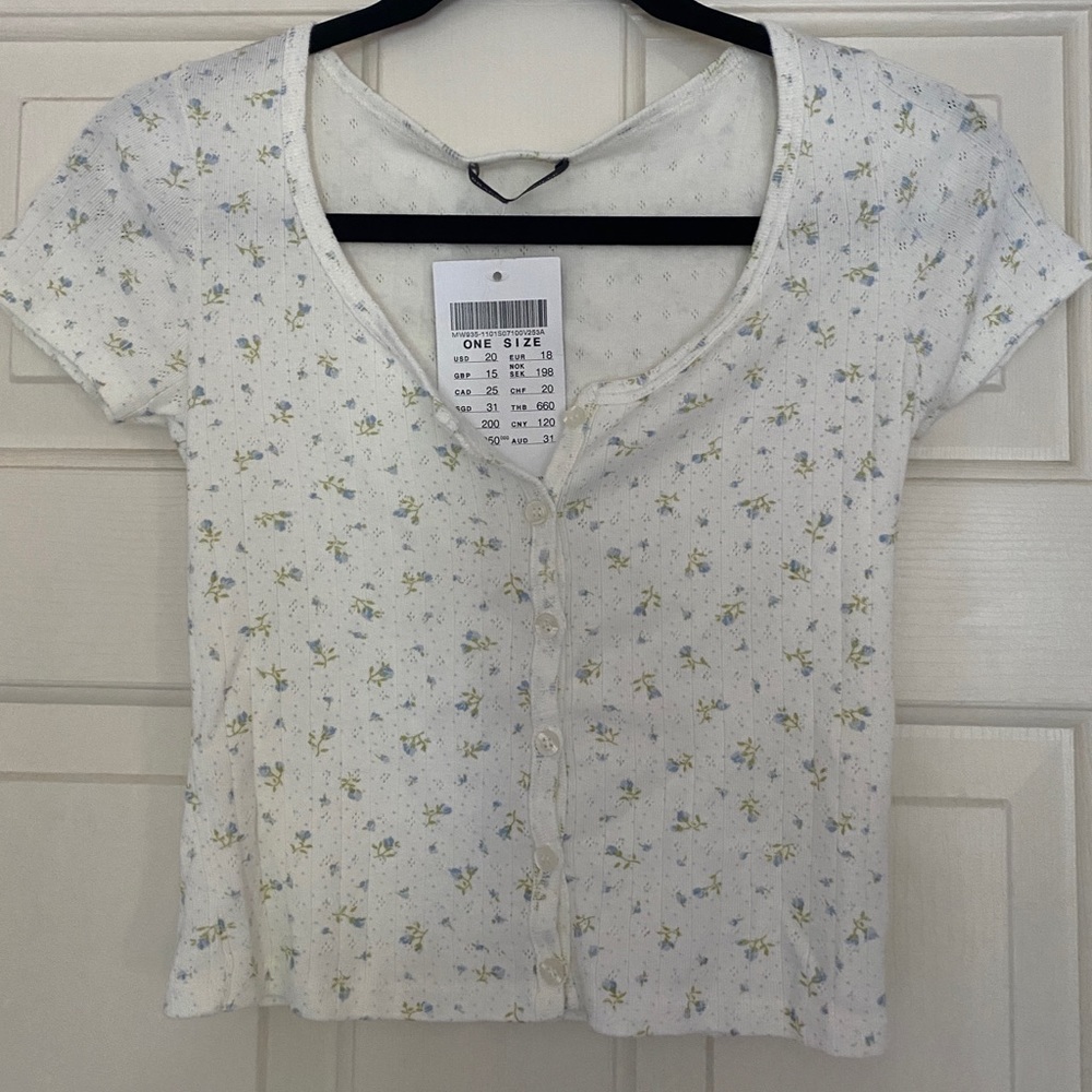 Brandy Melville cardigan, button down top